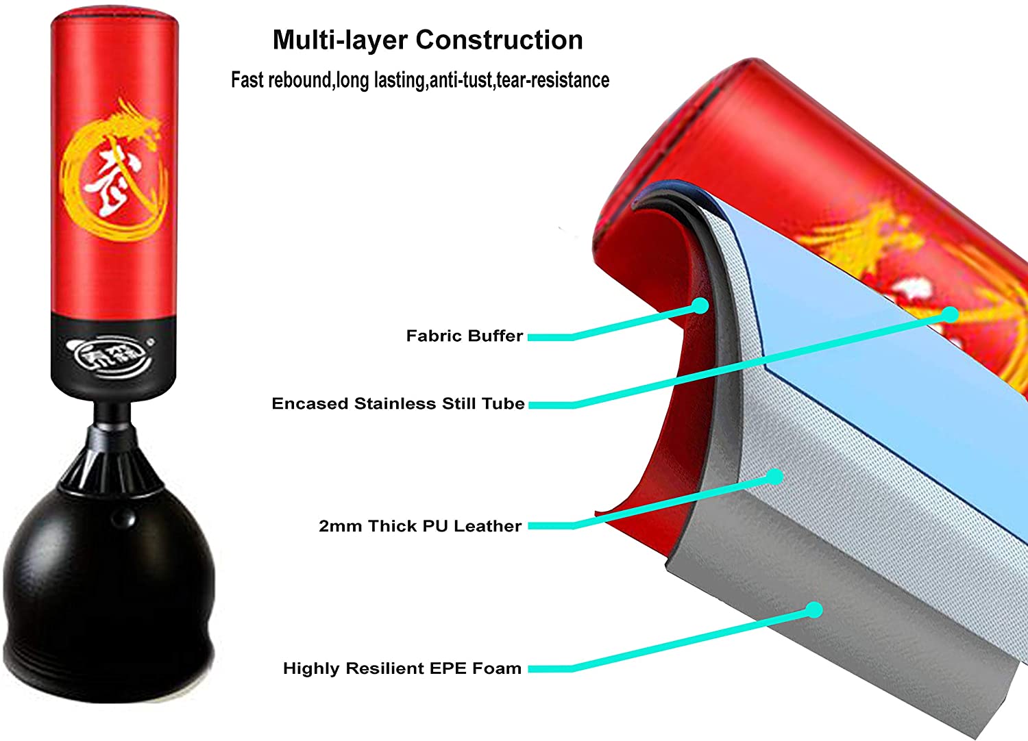 Skyland Professional Boxing Stand, EM1845 Multi Color SKYLAND