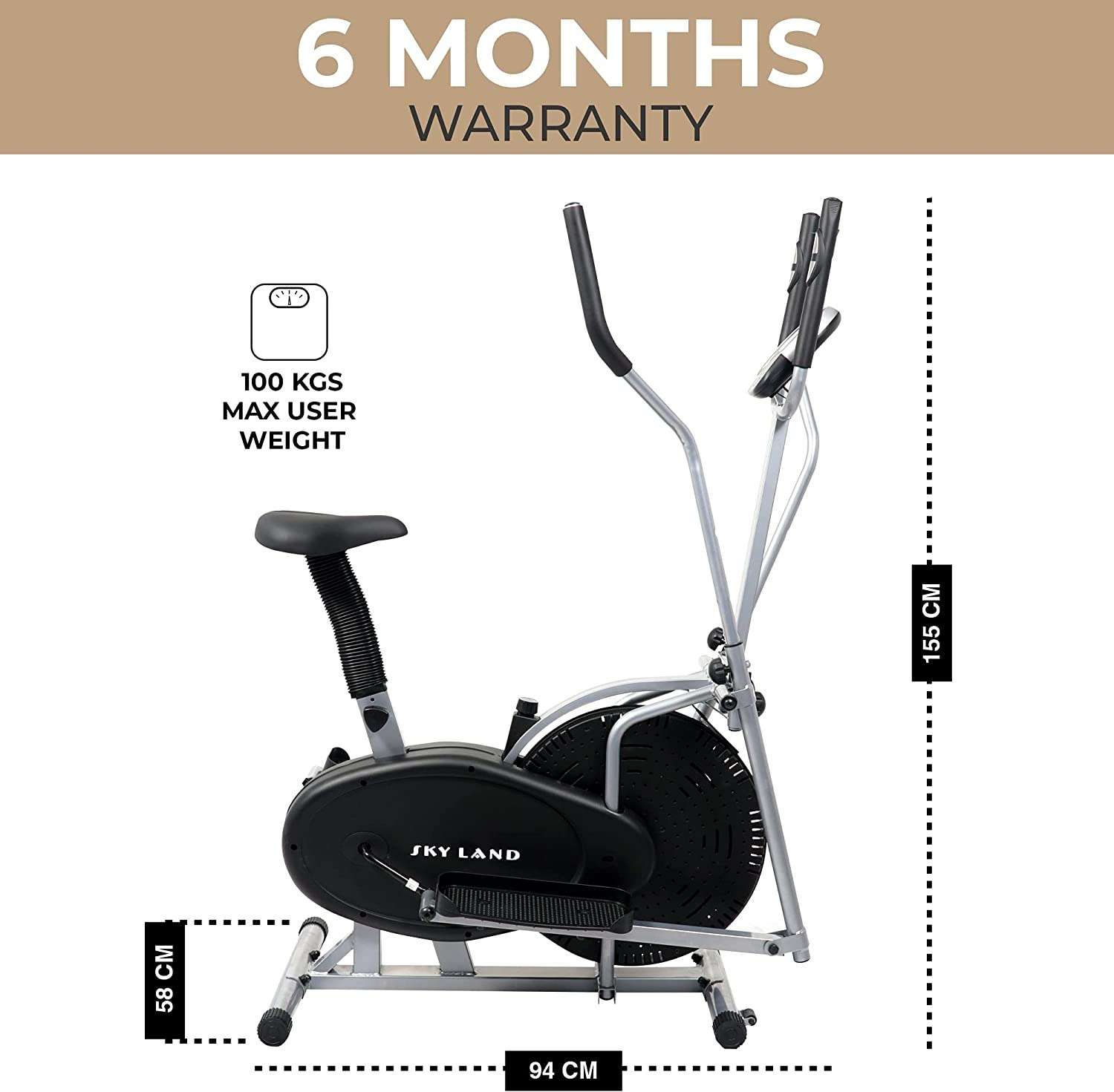 Orbitrac Elliptical Exercise Bike SKY LAND EM-1502