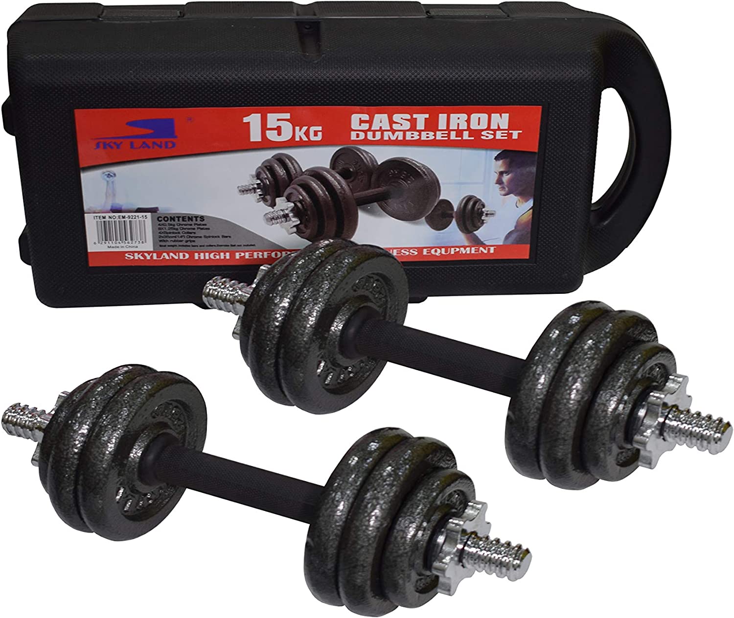 Cast iron dumbbell discount set