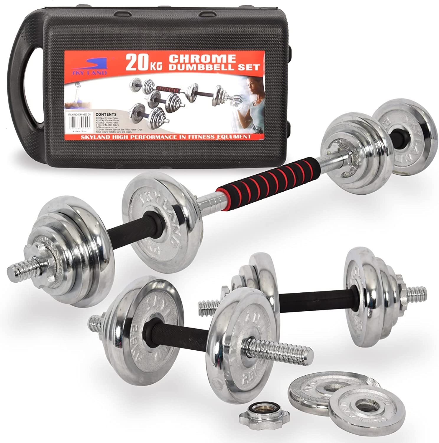 Skyland EM 9239 20 kgs. Adjustable Dumbbell Set With Connector