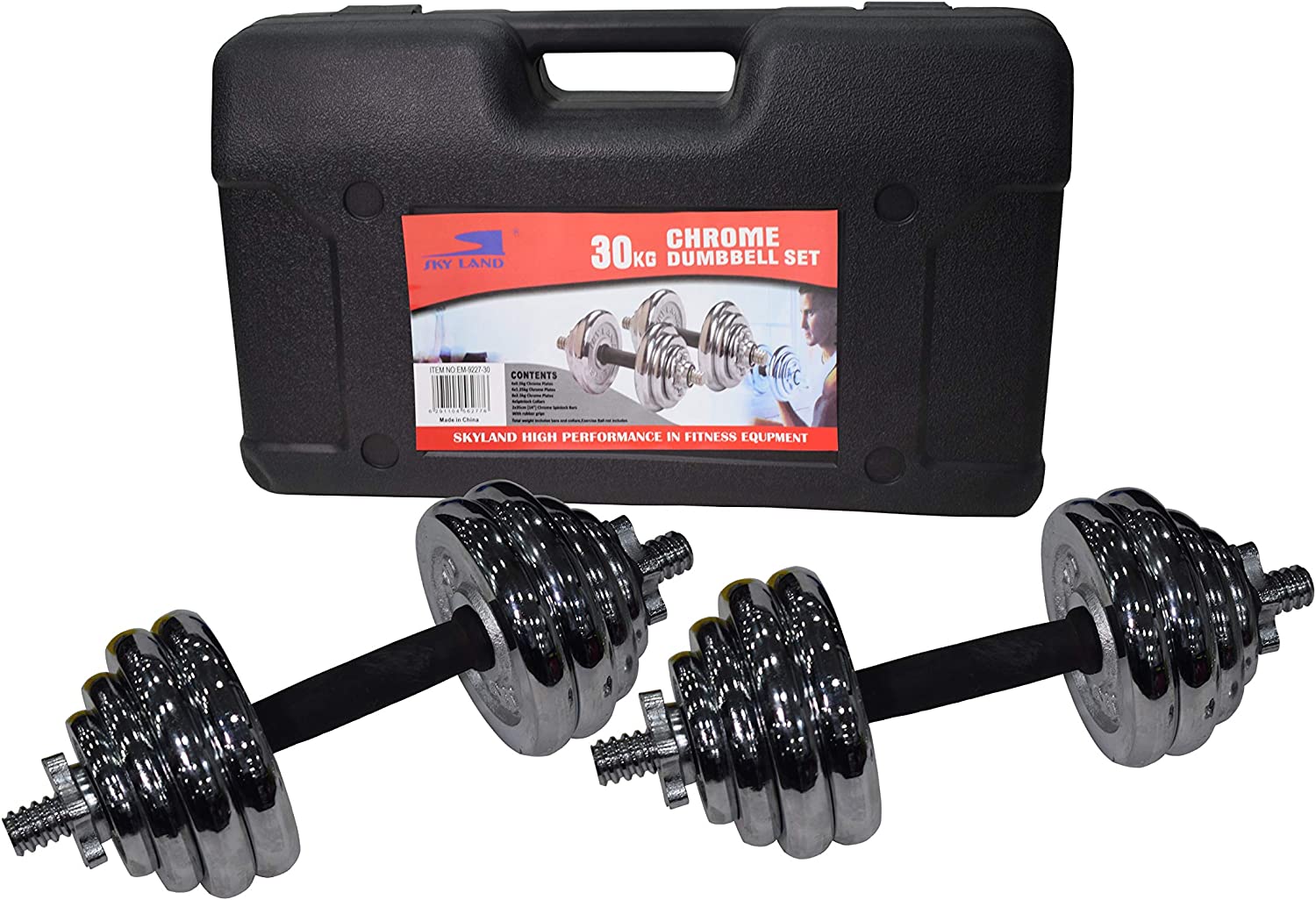 30 kg cheap chrome dumbbell set