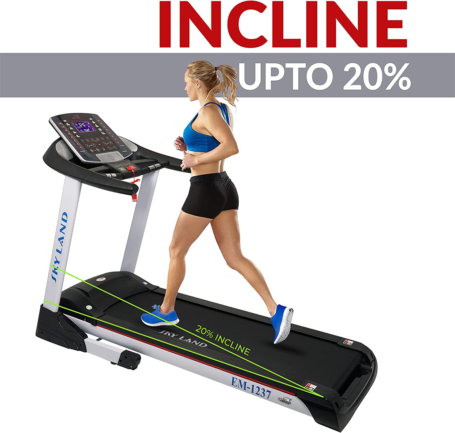 Semi Commercial Treadmill with Powerful AC Motor-EM 1237