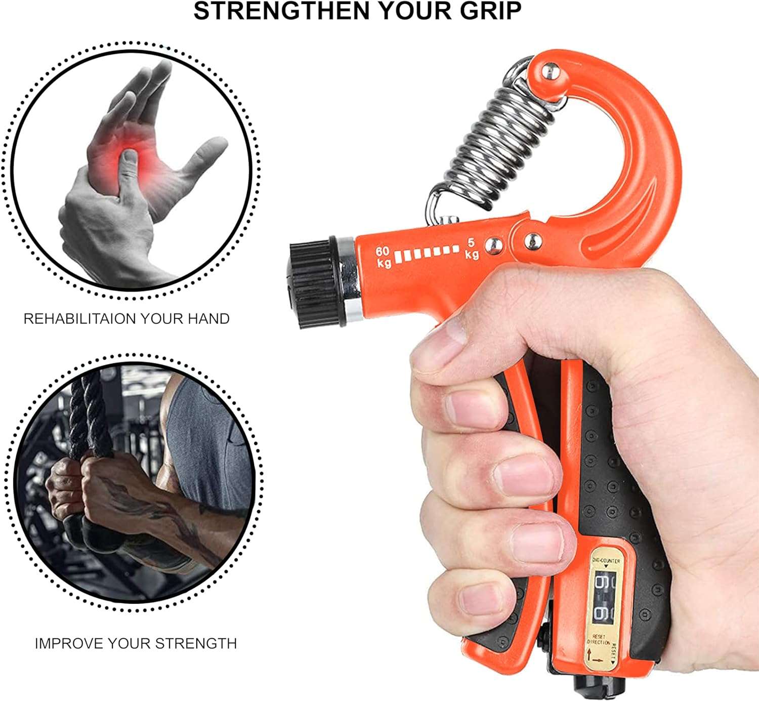 SKY LAND Grip Strength Trainer, Forearm Strengthener, Hand Grip