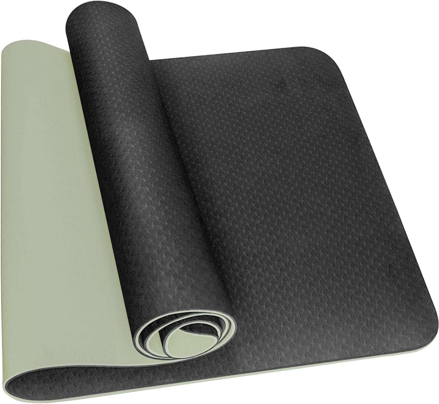 SKY LAND Fitness TPE Yoga Mat,Anti-Slip Exercise Mat -EM-9304-H –  Gray-Black, L 183 X W 61 X 0.6 cm - SKYLAND