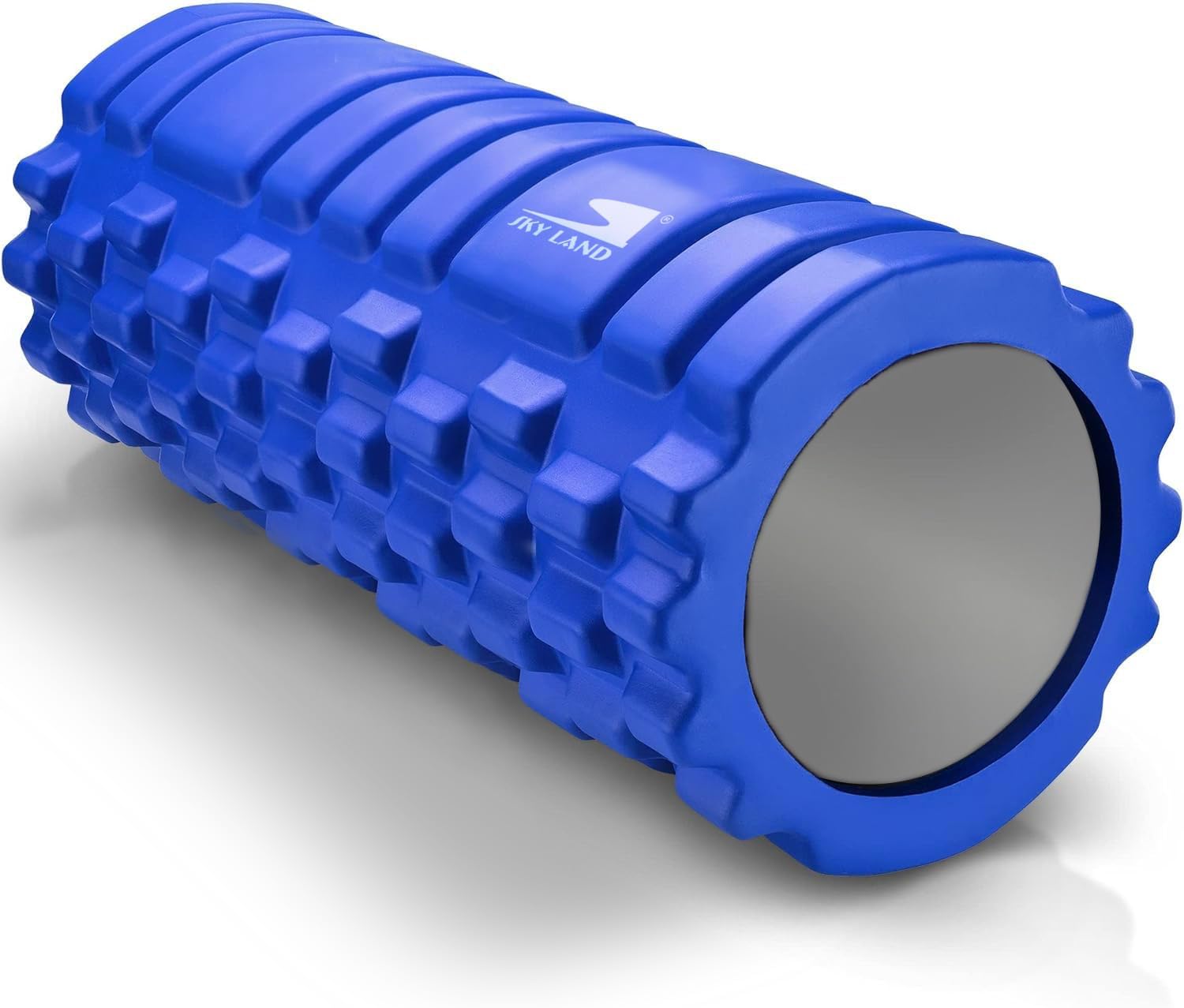 SKY LAND FITNESS Grid Foam Roller Blue, High-Density EVA Foam