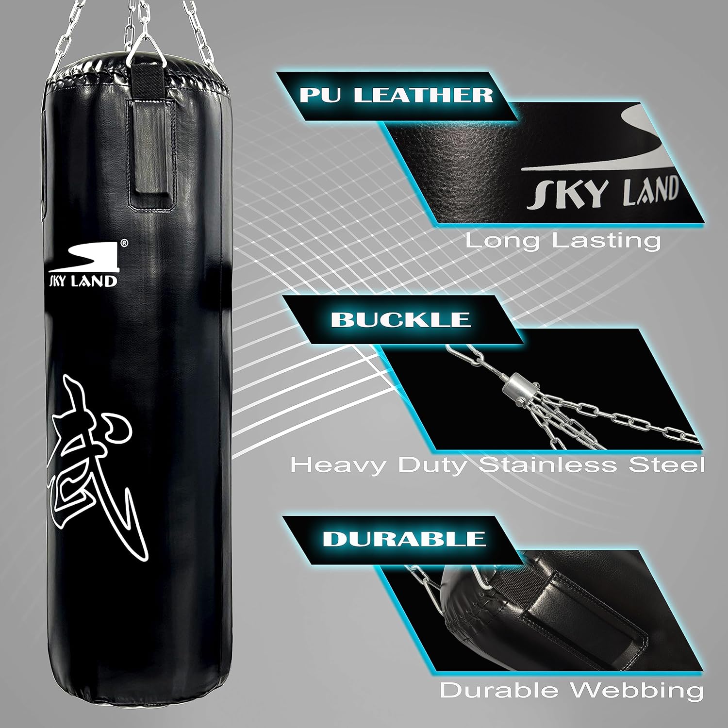Price Long Kickboxing Bag SKY LAND Heavy Duty Filled Punching Bag