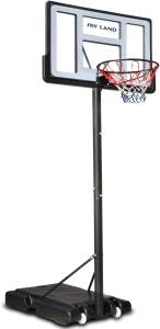 SKY LAND Sports Basketball Hoop | Basketball Goal on Wheels Adjustable Height 5-10 FT, 44" Backboard For Adults & Kids, Outdoor Basketball Stand, EM-1873