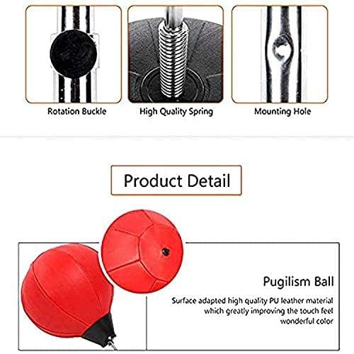 SKY LAND Punching Bag with Stand, Boxing Bag for Kids and Amateur - Height Adjustable - Speed Bag - Great for MMA Training, Boxing Equipment, Workout Equipment, Stress Relief & Fitness-EM-1846 - Image 4