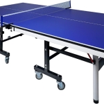 SKY LAND Professional Indoor Tennis Table for Home, Foldable Ping Pong Table Play Surface with Lockable Wheels, Full Size Sports Equipment 274 X 152.5 X 76 cm, Blue EM-8007
