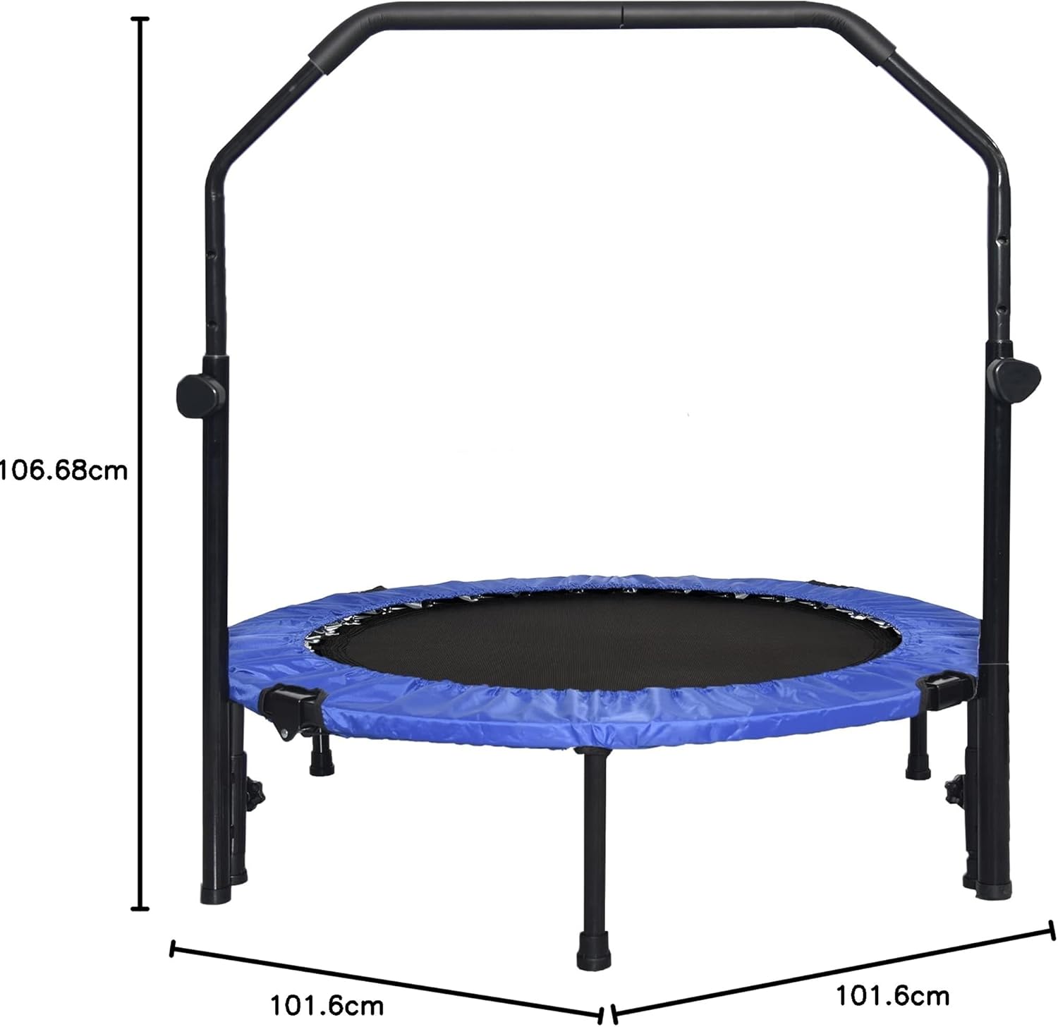 SKY LAND Fitness 40" Trampoline For Adults & Kids | Fitness Rebounder With Adjustable Foam Handle & Safety Pad/ Bungee Cords, Stable & Quiet Exercise Rebounder For Indoor & Outdoor, EM-8102 - Image 10