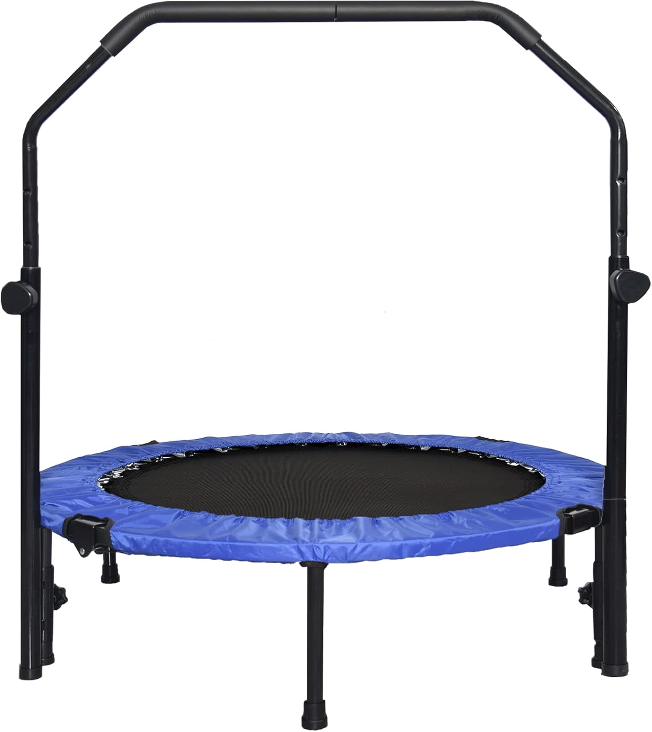 SKY LAND Fitness 40" Trampoline For Adults & Kids | Fitness Rebounder With Adjustable Foam Handle & Safety Pad/ Bungee Cords, Stable & Quiet Exercise Rebounder For Indoor & Outdoor, EM-8102