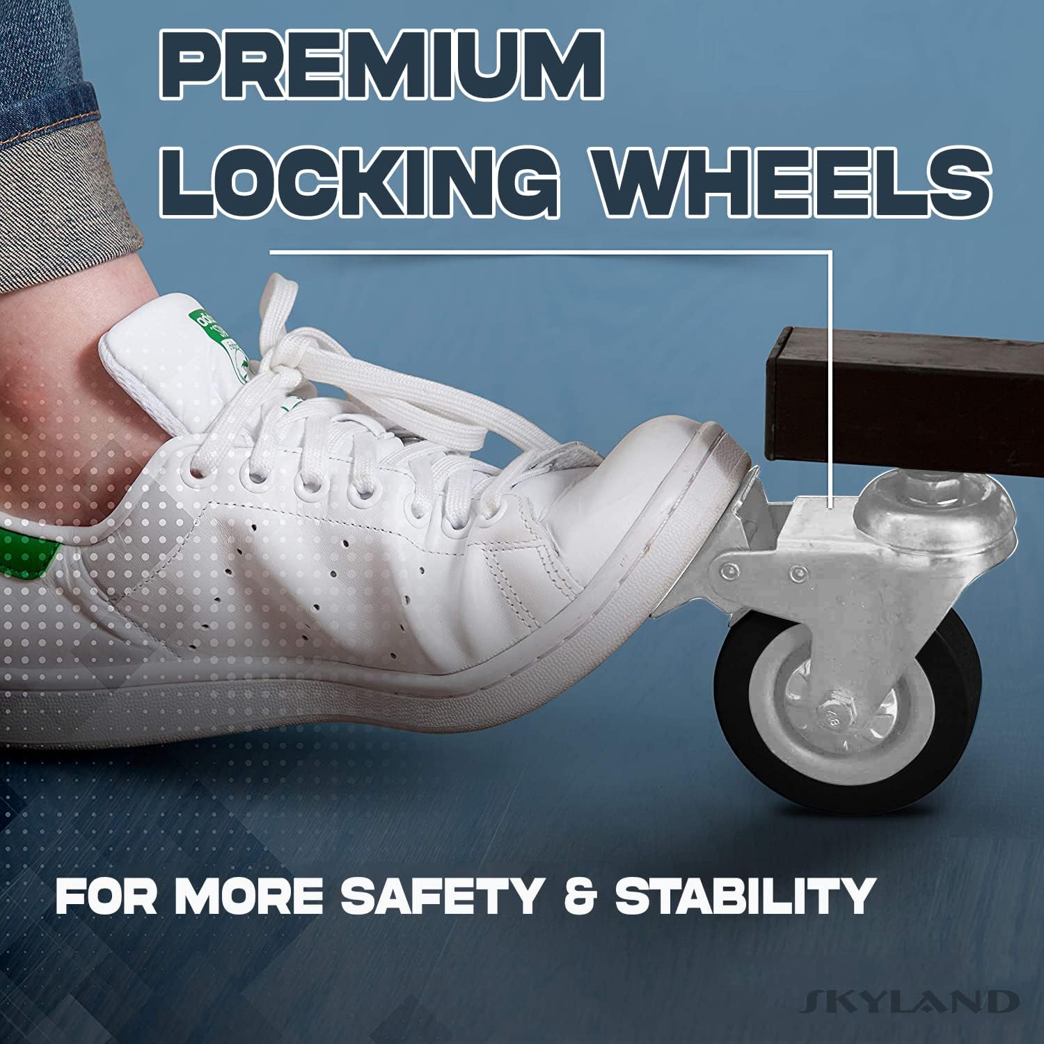 SKY LAND Indoor Table Tennis EM-8003 | Official Size Ping Pong Table Setup with Single Folding Design, Wheels, TT Sports Equipment for Home, Office & Indoor Play - Image 3