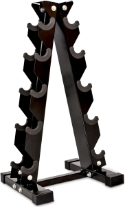 SKY LAND EM-9366 Dumbbell Rack – Heavy-Duty A-Shape Dumbbell Rack for Home Gym | Compact Weight Racks for 5 Pairs of Hex & Neoprene Dumbbells | Space-Saving Dumbbells Storage Stand