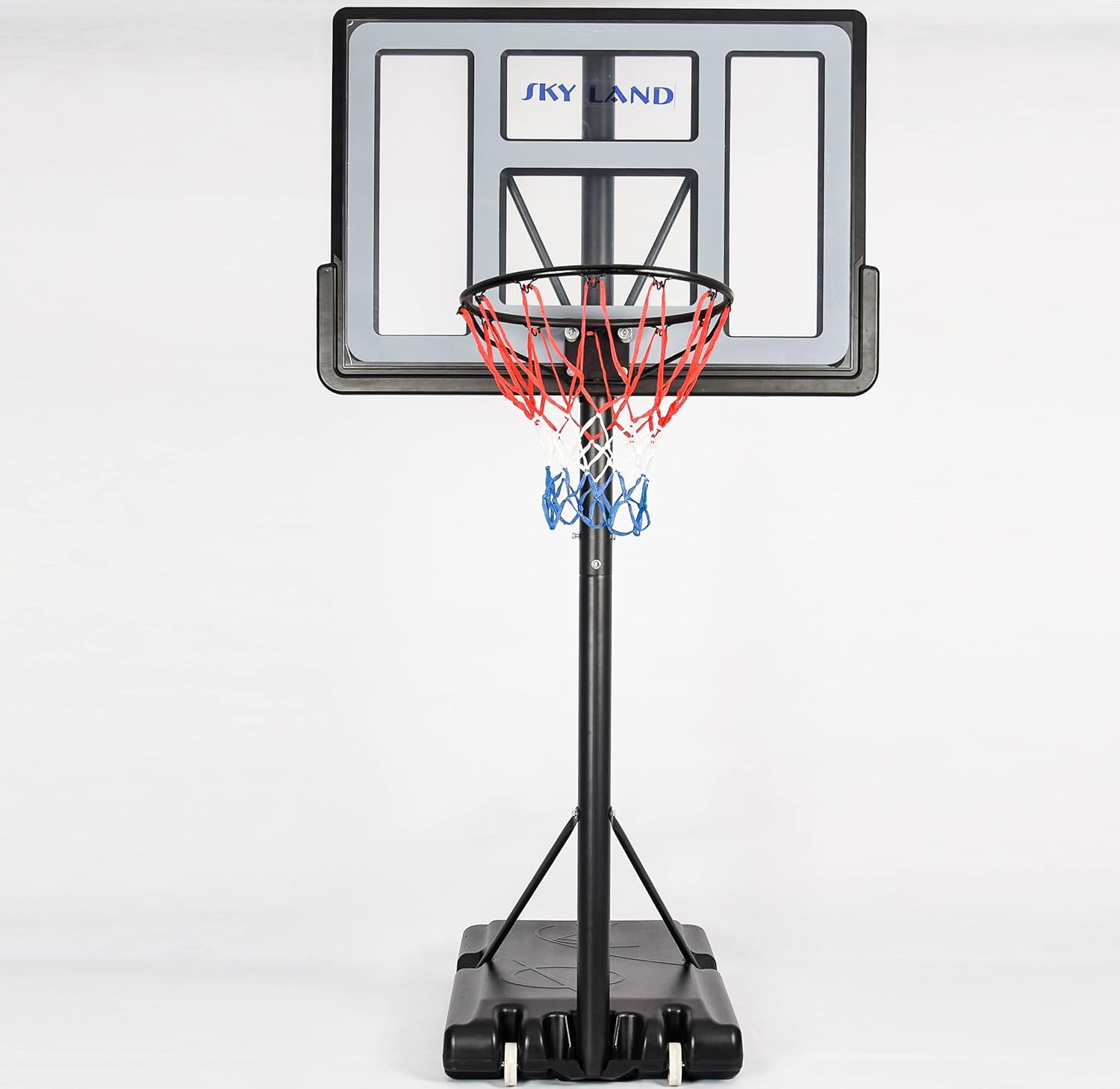 SKY LAND Sports Basketball Hoop | Basketball Goal on Wheels Adjustable Height 5-10 FT, 44" Backboard For Adults & Kids, Outdoor Basketball Stand, EM-1873 - Image 8