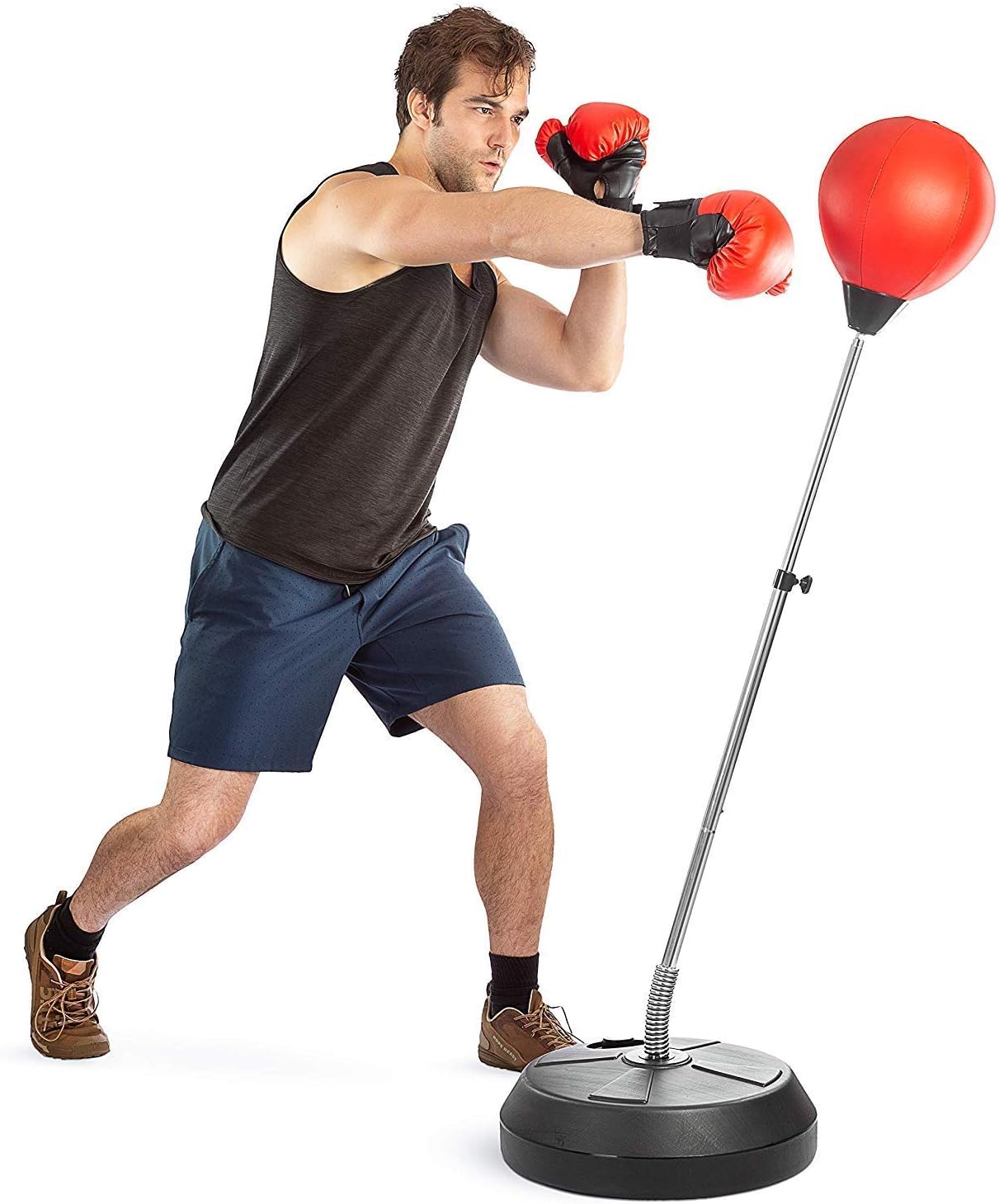 SKY LAND Punching Bag with Stand, Boxing Bag for Kids and Amateur - Height Adjustable - Speed Bag - Great for MMA Training, Boxing Equipment, Workout Equipment, Stress Relief & Fitness-EM-1846 - Image 6
