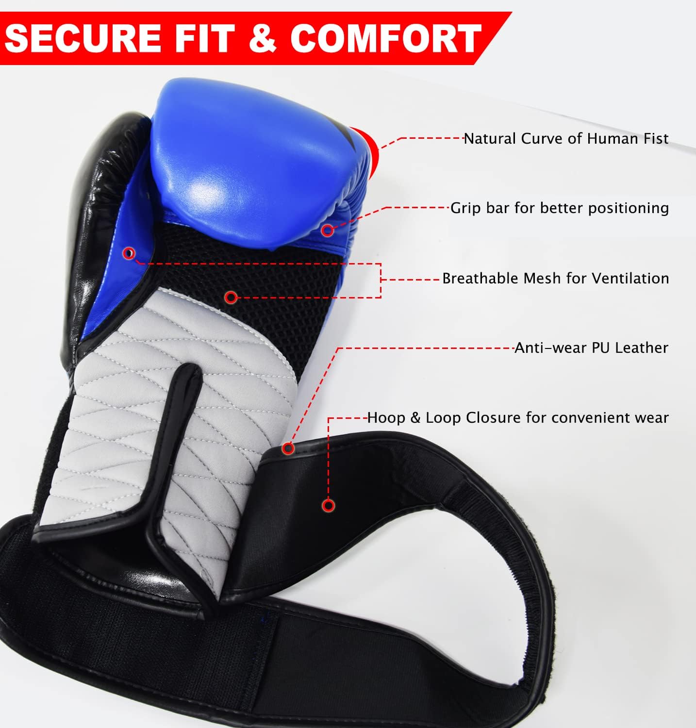 SKY LAND Premium Boxing Gloves/Training Gloves for Men and Women/for fitness training, Punch In Boxing/Kickboxing/Sparring- - Image 4