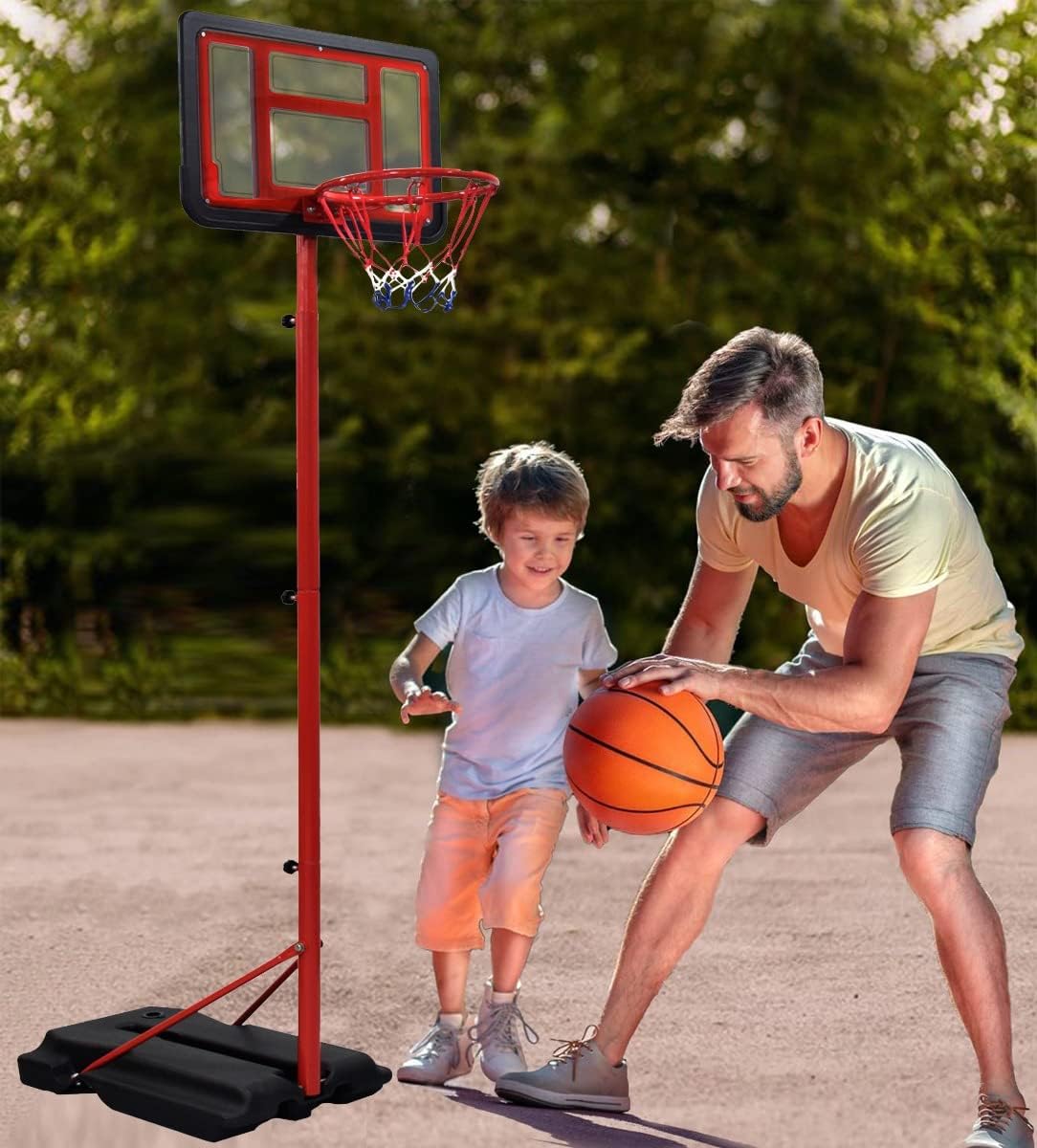 SKY LAND Basketball Hoop and Stand Set, Adjustable Height 145 250 cm for Indoor/Outdoor Fun Sport Activity Game for Children EM 1869, Red - Image 3