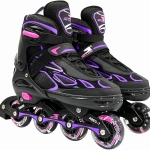 SKY LAND Inline Roller Skates with 8 Illuminated Wheels - Comfortable Skate Shoe for Kids And Teens-Pink (EU 31-34) TMX-015-S