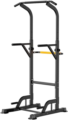 SKY LAND Power Tower, Multi-Function Home Gym Workout Station for Pull-Ups, Dips, Push-Ups & Leg Raises, Height Adjustable 163–213cm, Heavy-Duty Steel Frame, 100 KG Capacity EM-1841-S
