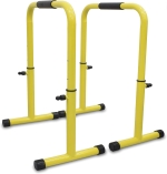 SKY LAND Heavy Duty Adjustable Height & Portable Multifunction Dip Stand Fitness Bar With Safety Connector For Home Training Bar Exerciseem1860, Maximum User Weight 200Kgs., Yellow