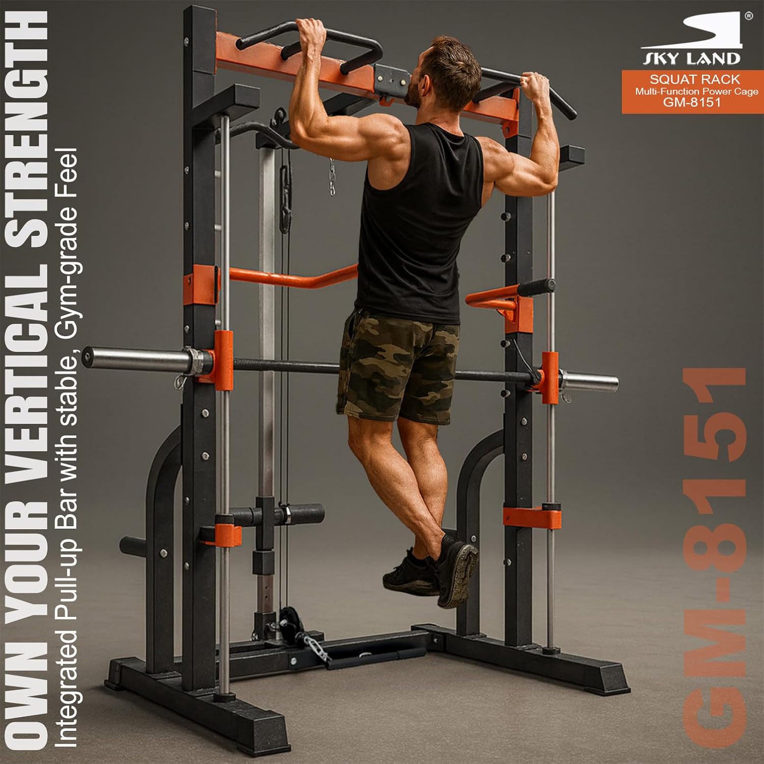 Power Cage, Smith Machine - Squat Rack - Multi-Function Home Gym Equipment for Full-Body Strength Training - Image 2