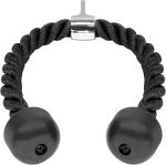 SKY LAND Heavy Duty Tricep Rope Pull Down Attachment - 69cm Braided Nylon Cable Machine Accessory with Solid Rubber Ends, Stainless Steel Rotating Locker & ABS Handle for Biceps, Triceps, Shoulders & Home Gym Workouts - Black (EM-9339)