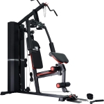 Home Gym System GM-8137 | Multi Gym Strength Training Machine with 75LB Weight Stack, Bench Press, Seated Row, Leg Extension, Compact Workout Station for Home Use