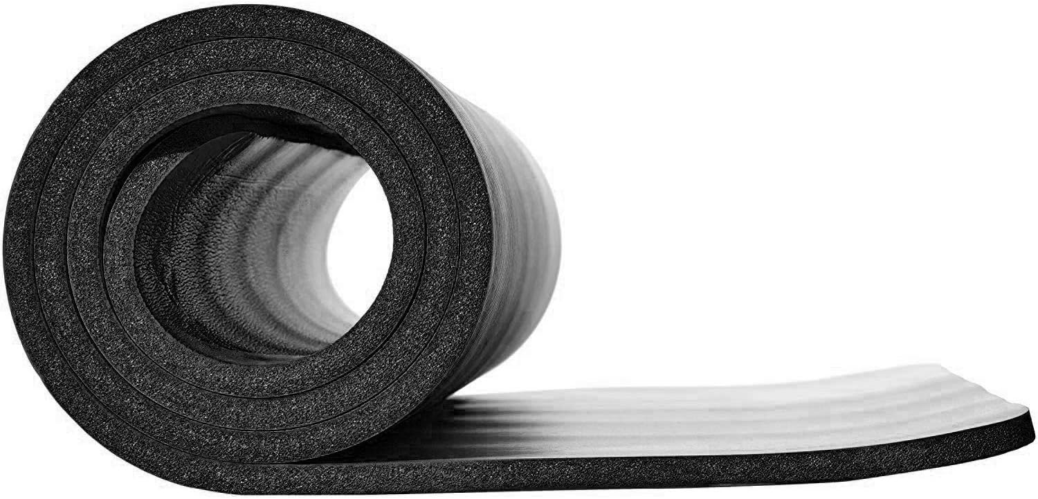 SKY LAND Yoga Mat 10mm Thick Non-Slip NBR Exercise Mat with Carry Strap – Extra Cushioning for Yoga, Pilates, HIIT, Stretching & Home Workouts – Durable Fitness Gym Mat (Black, 183 x 61cm) EM-9315-H - Image 4