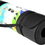 SKY LAND Yoga Mat 10mm Thick Non-Slip NBR Exercise Mat with Carry Strap – Extra Cushioning for Yoga, Pilates, HIIT, Stretching & Home Workouts – Durable Fitness Gym Mat (Black, 183 x 61cm) EM-9315-H