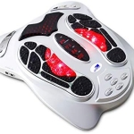 Foot Massager, Shiatsu Infrared Magnetic Wave Stimulator with 25 Modes, 99 Intensity Levels, Digital Control & ABS Durable Design for Pain Relief, Circulation & Stress Relief EM-2010