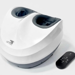 Foot Massager, Shiatsu Massage with Heat, Air Compression, Remote Control, 3 Intensity & Speed Levels, Ankle Support, Detachable Footrest, Fits Up to EU Size 45 EM-2198