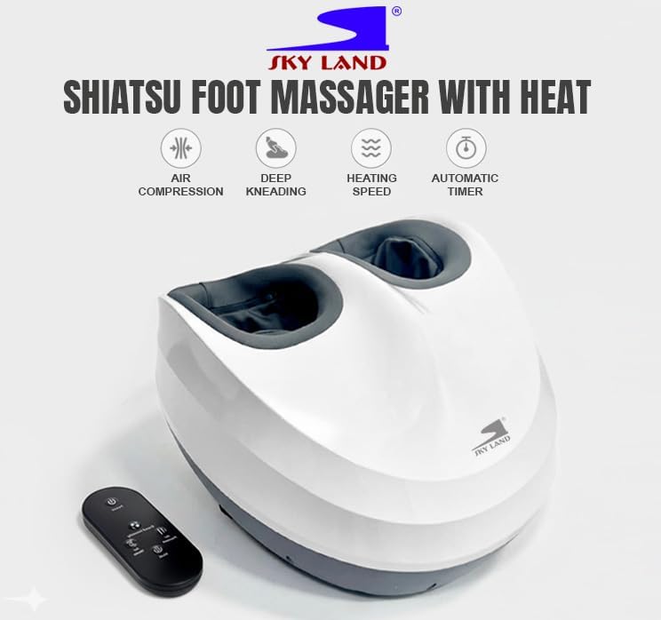 Foot Massager, Shiatsu Massage with Heat, Air Compression, Remote Control, 3 Intensity & Speed Levels, Ankle Support, Detachable Footrest, Fits Up to EU Size 45 EM-2198 - Image 6
