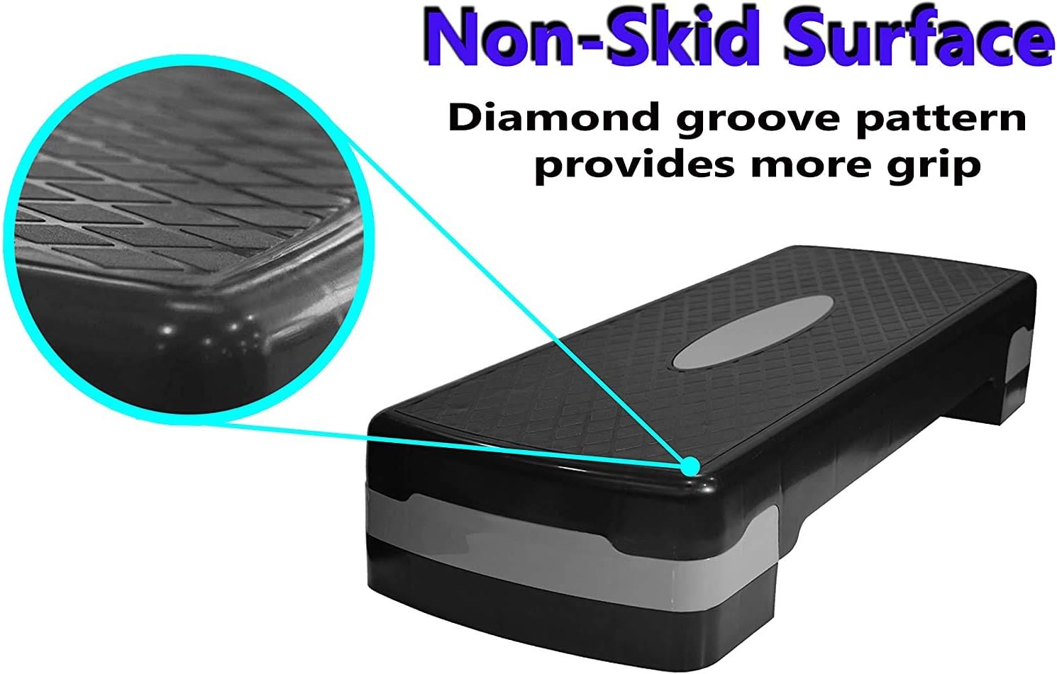 Aerobic Stepper for Home Workout, Adjustable Height 10?C20cm, Non-Slip Shock Absorbing Platform for Cardio HIIT & Strength Training, Compact & Durable Step Bench ?C EM-9237-B - Image 5