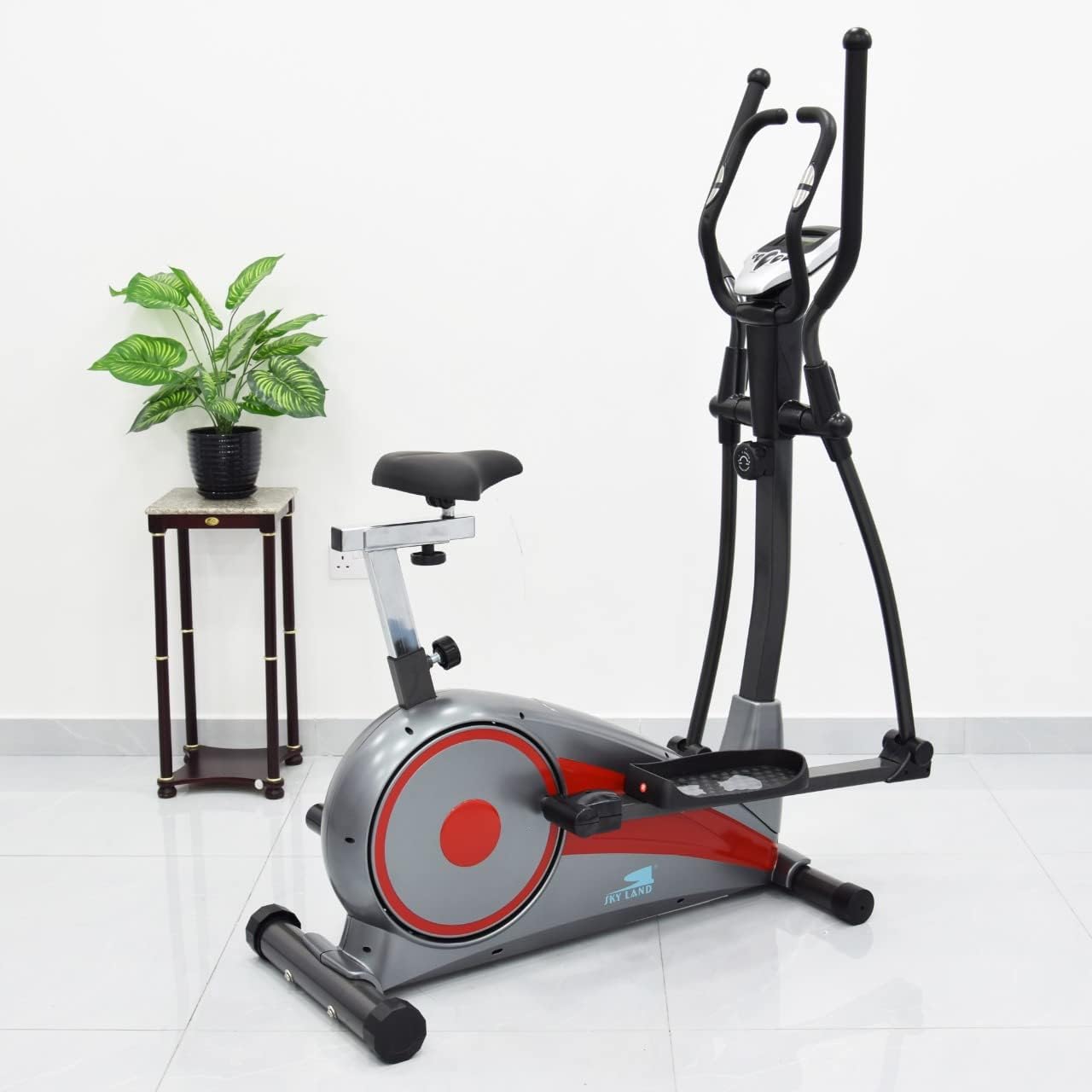 Elliptical and Upright Exercise Bike Magnetic Cardio Dual Trainer With 4 Way Adjustable Seat Elliptical Machine For Home - Em-1547 - Image 4