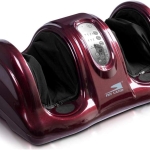 Foot Massager Machine Shiatsu Foot Massager, Therapeutic Reflexology Kneading and Rolling for Feet, Ankle, High-Intensity Rollers, Remote Control- EM-2158, Maroon