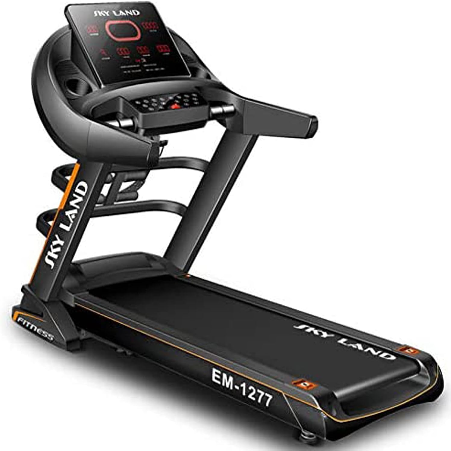 Foldable Treadmill with Massager | 5.5 HP Peak Motor, Auto Incline, LED Display, Bluetooth & 12 Workout Programs, 130KG Capacity, Home Gym Running Machine EM-1277