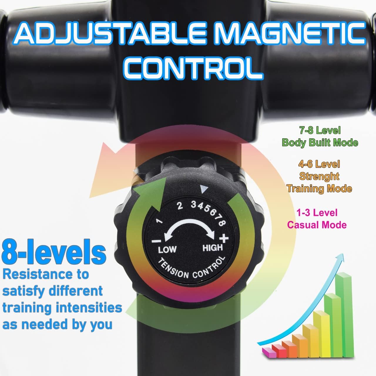 Elliptical and Upright Exercise Bike Magnetic Cardio Dual Trainer With 4 Way Adjustable Seat Elliptical Machine For Home - Em-1547 - Image 5