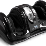 Foot Massager Machine | Shiatsu Foot & Calf Massager For Reflexology Kneading & Rolling with Remote Control | Promotes Blood Circulation & Relieves Foot Pain | EM-2158, Black