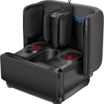 2-in-1 Foot and Calf Massager with Heat, Compression, Vibration & Kneading, Shiatsu Massage Ottoman for Feet, Legs, and Ankle Pain Relief & Relaxation, Fits Men??s EU Size 47