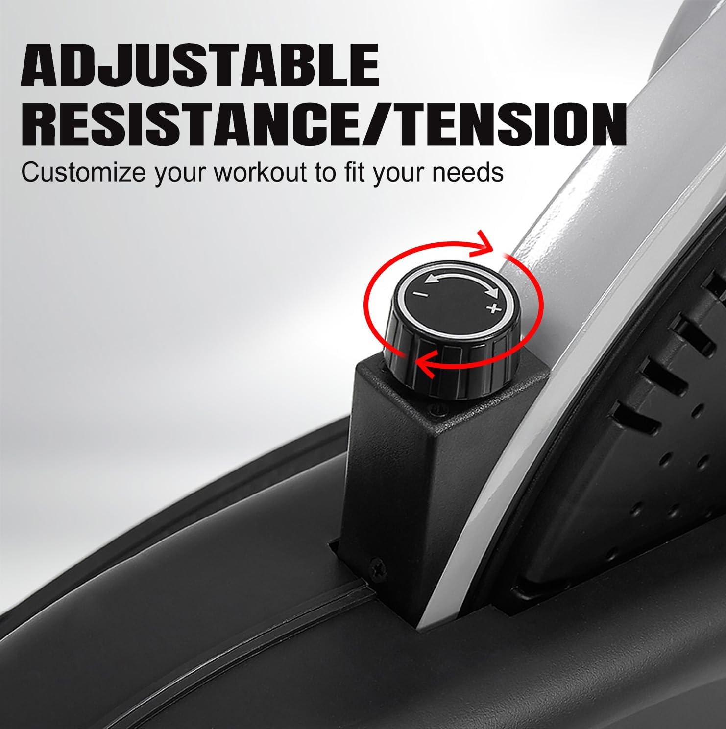 4-in-1 Orbitrac Elliptical Trainer & Exercise Bike ?C Stationary Fitness Cycle with Twister & Dumbbells | Adjustable Resistance, LCD Monitor, Full-Body Cardio Workout ?C EM-1132 Silver/Black - Image 7