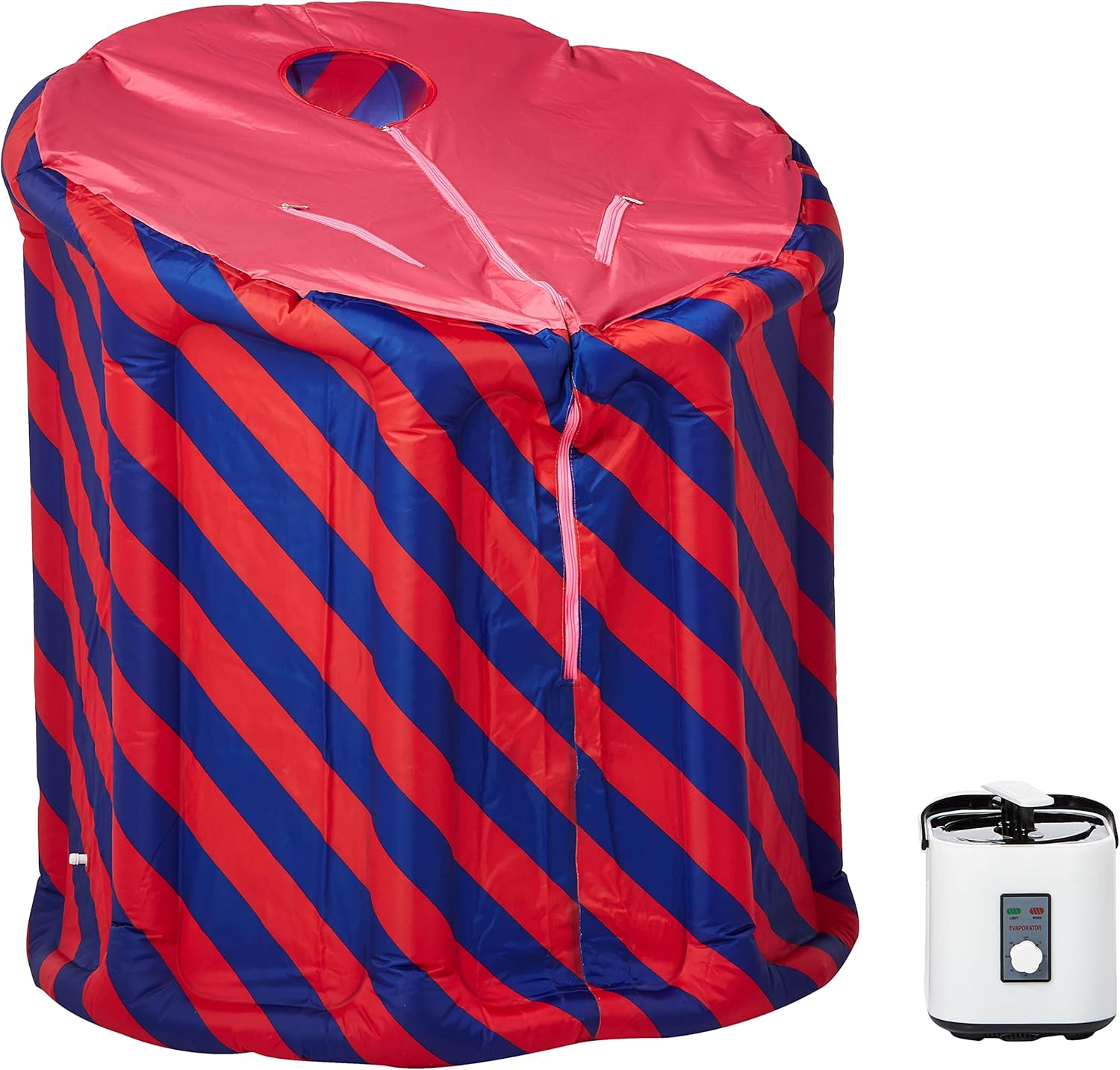 Portable Steam Sauna, Waterproof Foldable Home Spa with Steamer & Foot Pump, Single Person Sauna Tent for Relaxation, Stress Relief & Detox, Easy Setup, Compact Storage ?C Red EM-9200