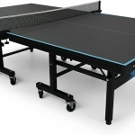 SKY LAND Tennis Table 9x5 FT Professional TT Table Foldable Ping Pong Table Premium Table Tennis Setup with Wheels Competition Board for Home Club School Training