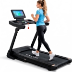 SKY LAND Treadmill EM-1312 with 15.6” TFT Screen, 6.0HP Peak Motor, Auto Incline 15 Levels, 1–18 km/h, Heavy Duty Foldable Treadmill for Home, Bluetooth App, Wireless Charging, Running Machine