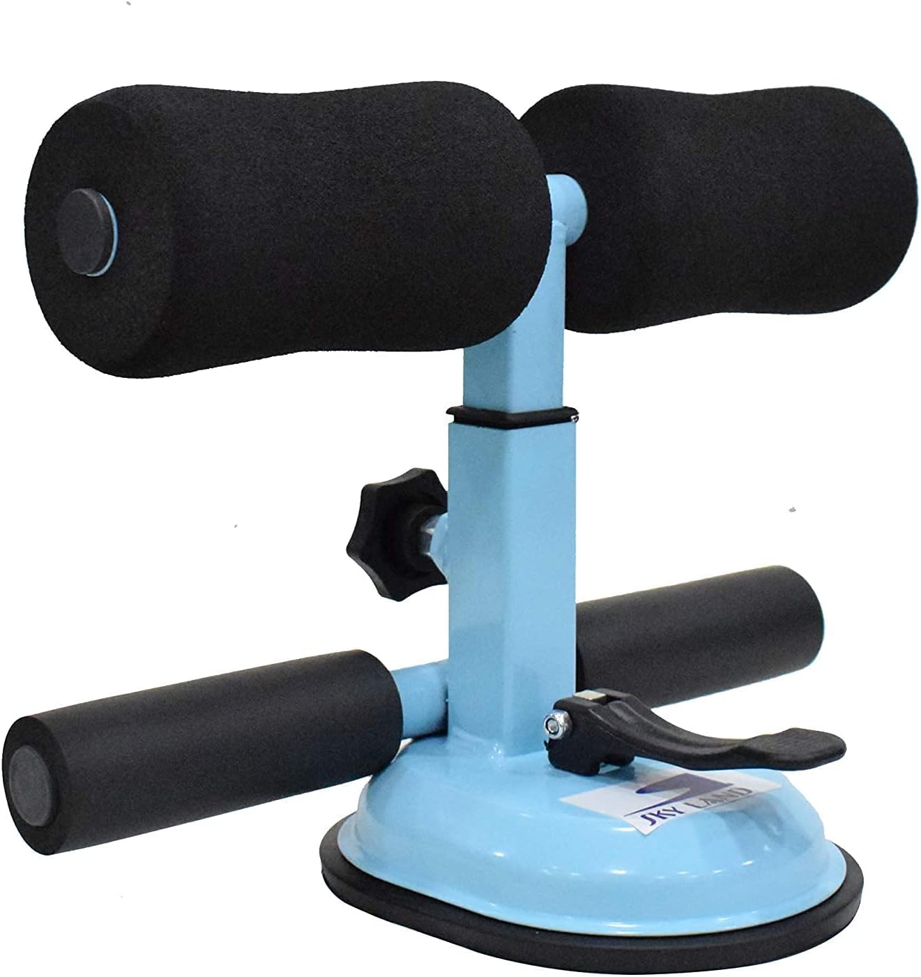 SKY LAND Portable Sit Up Bar – Upgraded Self-Suction Floor Assistant for Abs, Push-Ups, Planks & Core Training, Non-Slip Foam Handle, Double-Line Support Bar, Blue – EM-9345-B