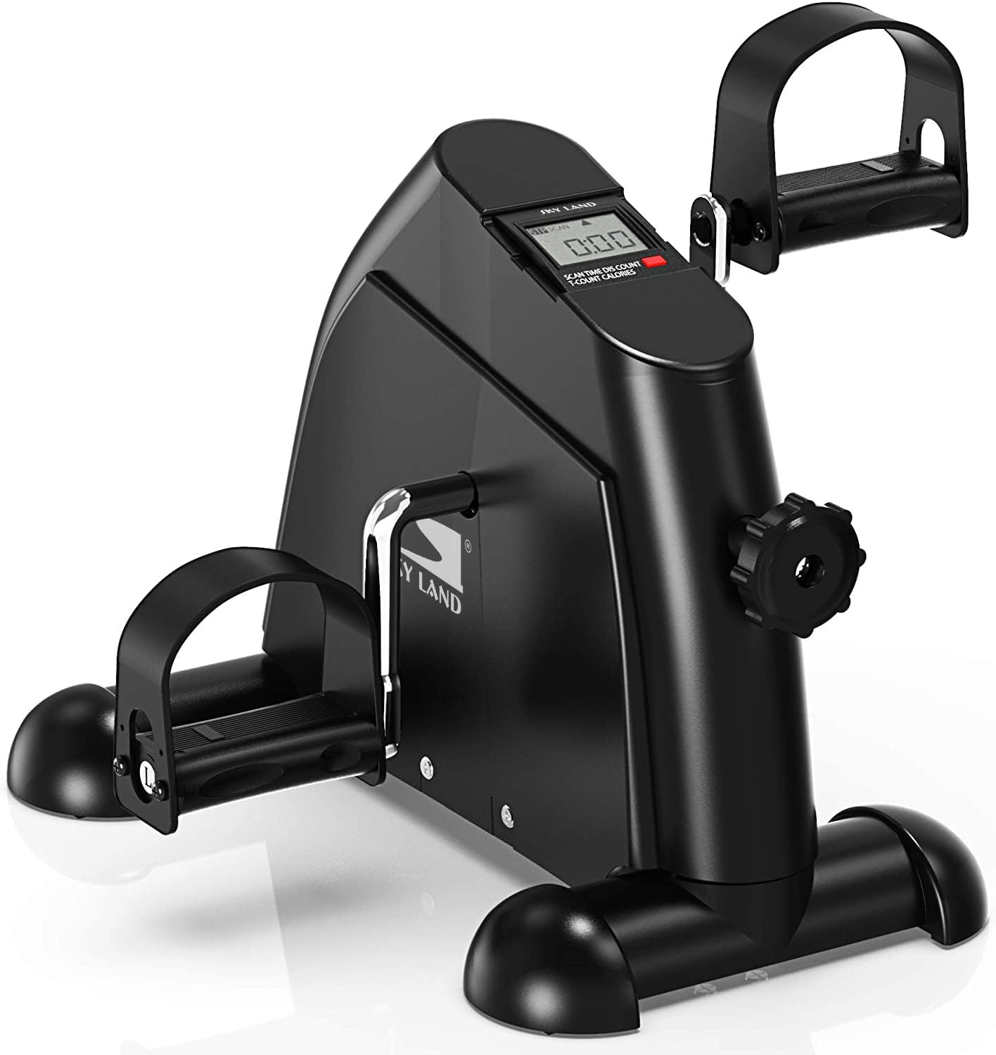 SKY LAND Mini Exercise Bike EM-1540 | Under Desk Pedal Exerciser for Arms & Legs with LCD Display & Adjustable Resistance – Black