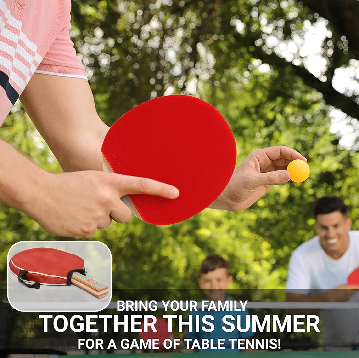 SKY LAND Professional Table Tennis Racket 3.0 with Case – 7-Ply Wood Ping Pong Paddle for Beginners & Intermediate Players EM-9354 - Image 4