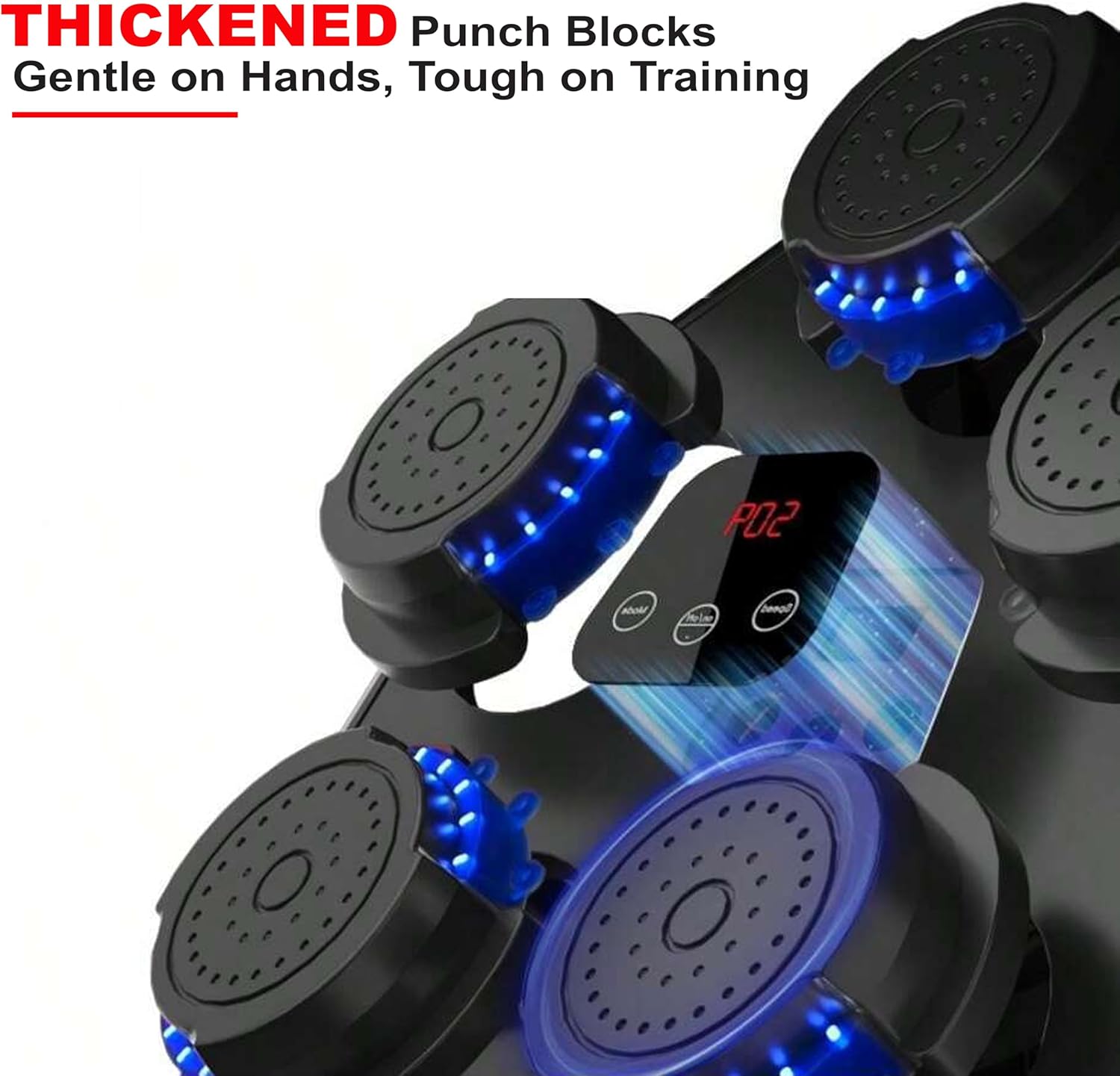 SKY LAND Smart Music Boxing Machine EM-1883 | LED Wall Mounted Punching Pad with Bluetooth, 9 Speed Levels & Rechargeable Reflex Trainer - Image 4