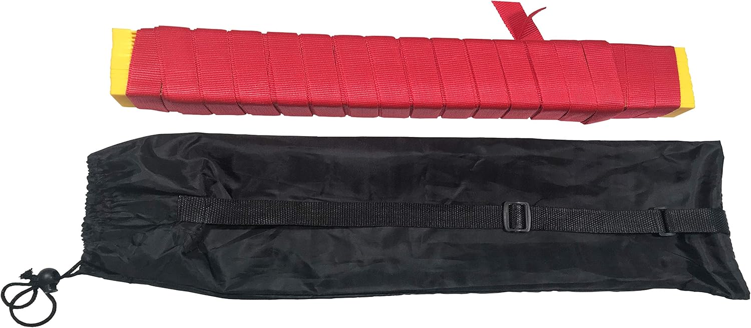 SKY LAND Agility Ladder 8M 16 Rung Speed Training Ladder with Carry Bag Red EM-9337-R