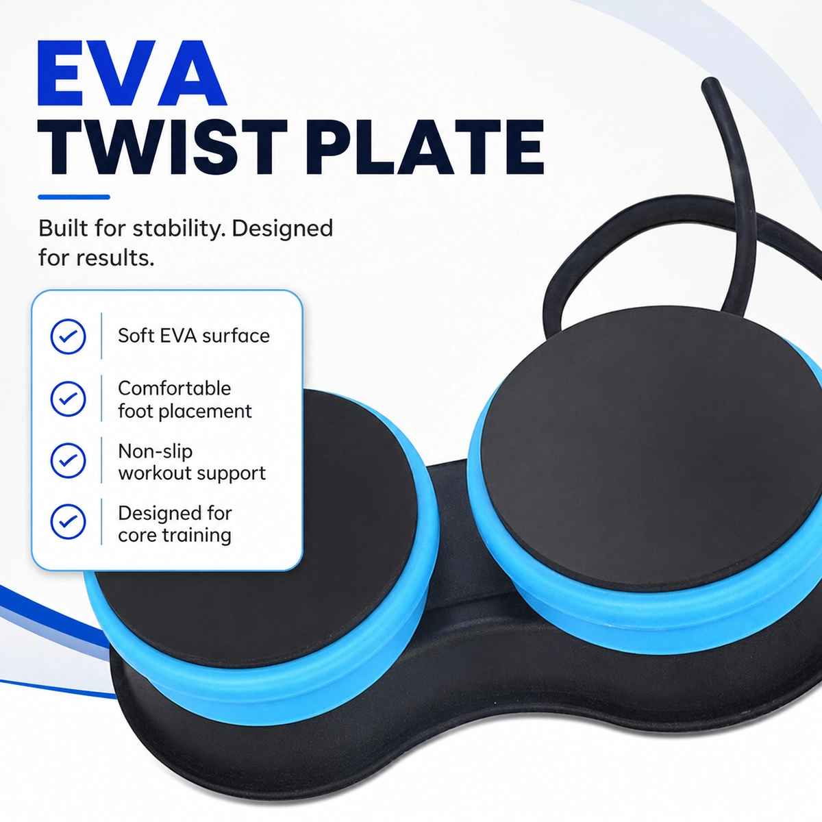 EM-1843-B EVA Twist Plate with Non-Slip Surface for Core Training, Balance, Waist and Lower Body Workouts