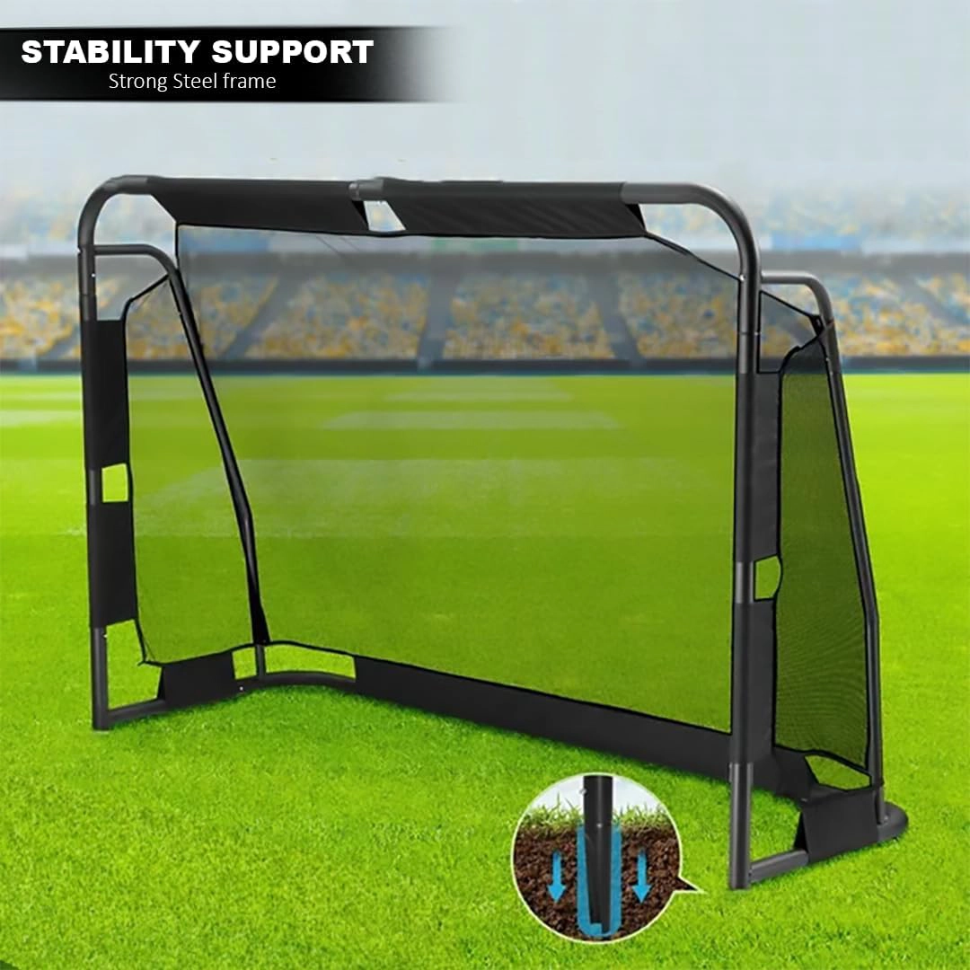 EM-1880 Portable Soccer Goal with Reinforced Steel Frame and Ground Stability Support